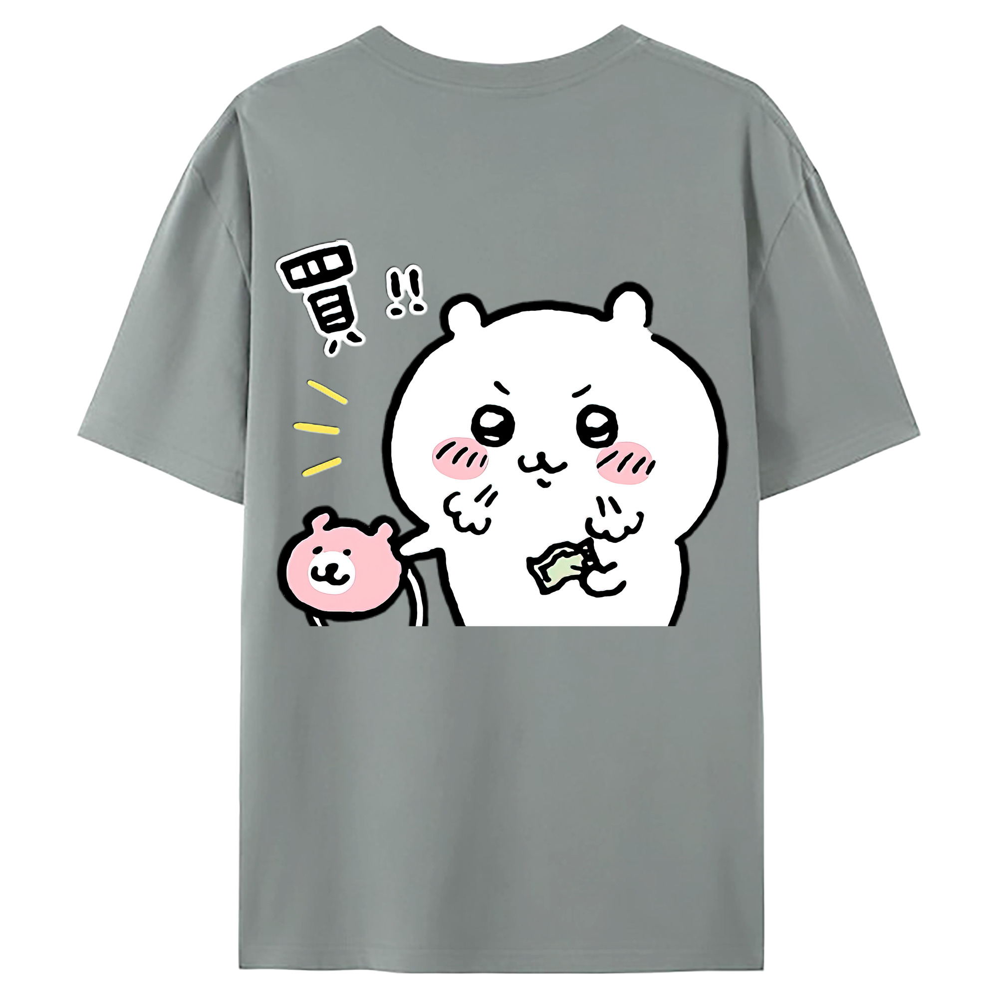 （画像用） ちいかわ ちいかわ Chii-kawa chiikawa 綿100％ メンズ半袖Tシャツ（バックプリント） 通気性